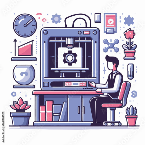 technology, modern, industry, 3d, machine, model, printer, manufacturing, design, engineering, innovation, 3d printer, plastic, print, printing, laboratory, prototype, 3d printing, business, object, c