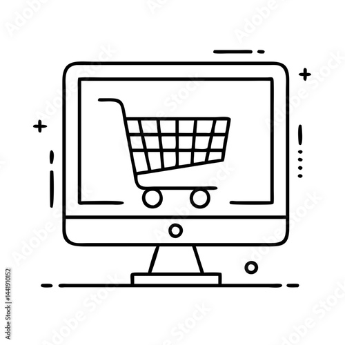 shopping cart overflowing with items icon