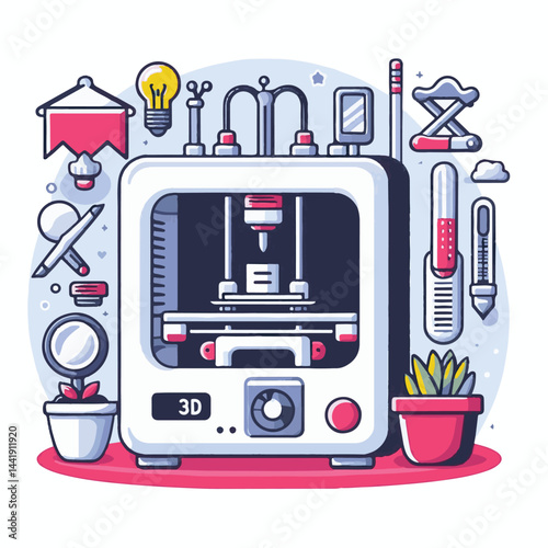 technology, modern, industry, 3d, machine, model, printer, manufacturing, design, engineering, innovation, 3d printer, plastic, print, printing, laboratory, prototype, 3d printing, business, object, c