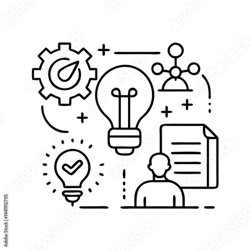 story of black inventors icon, story of black inventors line art - simple line art of story of black inventors, perfect for story of black inventors logos and icons