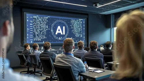Business training session on AI