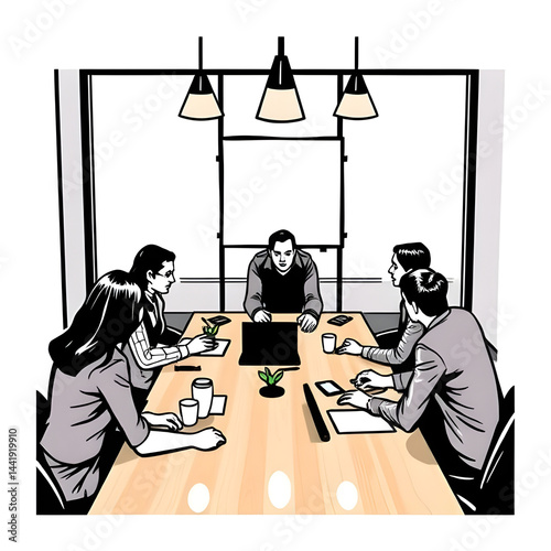 man and woman in business meeting