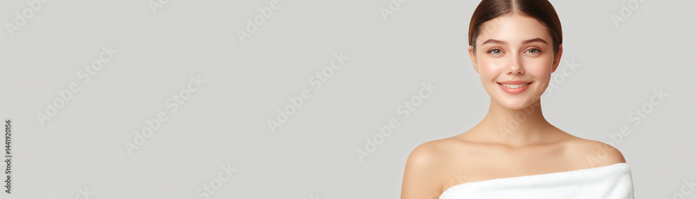 young woman with glowing skin smiling warmly, showcasing natural beauty and confidence young woman with glowing skin smiling warmly, showcasing natural beauty and confidence
