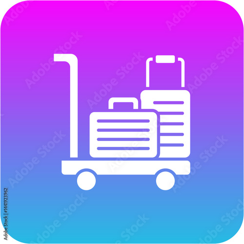 Luggage cart Icon
