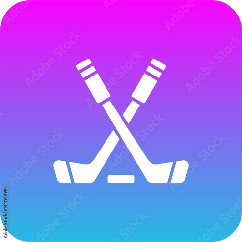 Canvas Print Ice Hockey Icon