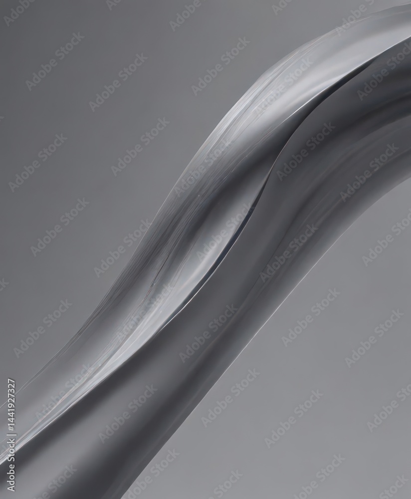 Obraz premium Abstract gray swoosh, fluid dynamic form Elegant, fast, sleek design , graphic, flowing