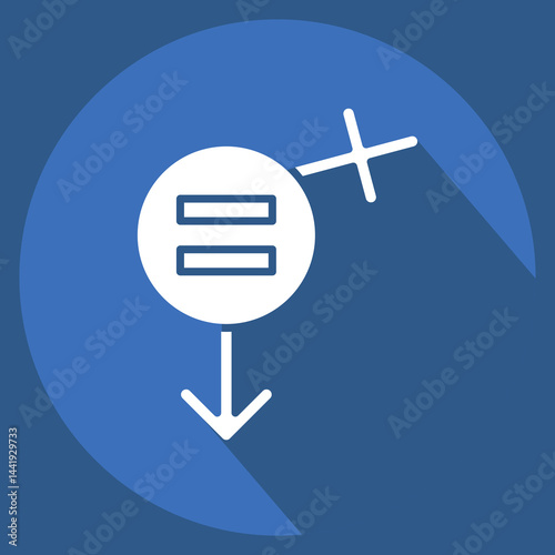 Icon Equality. related to Feminism symbol. long shadow style. design editable