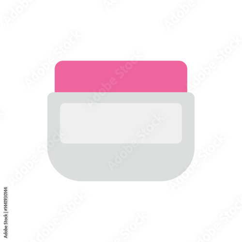シンプルなクリーム容器のベクターイラスト：スキンケア、美容 - Simple Cream Container Vector Illustration: Skincare, Beauty