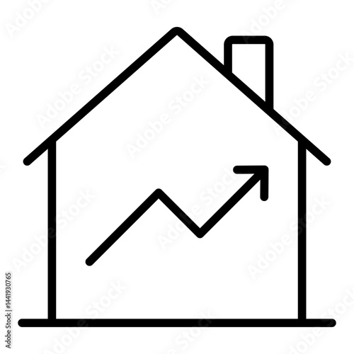 Real estate investment house color icon