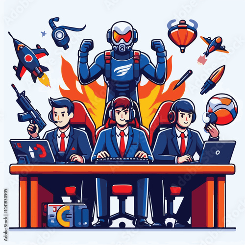 esport, gaming, gamer, game, tournament, competition, sport, championship, player, play, technology, team, computer, entertainment, background, online, vector, video game, cyber, streamer, match, desi