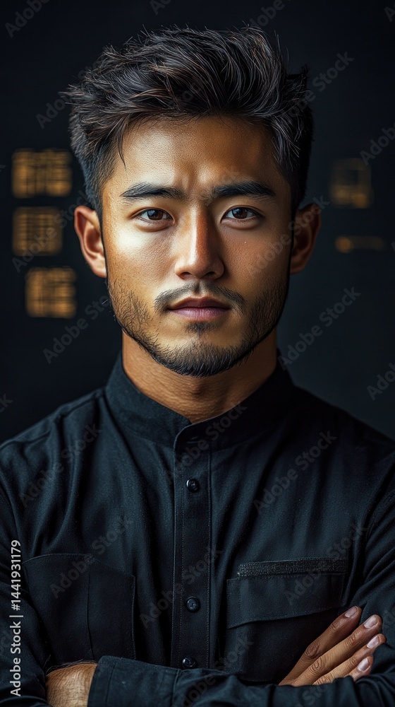 Obraz premium Portrait of a Confident Asian Man