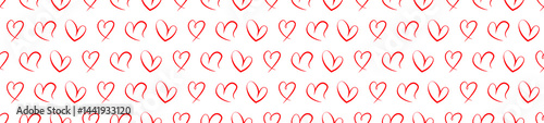 Red heart seamless pattern