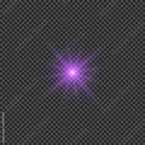 Light effect of purple lens flares