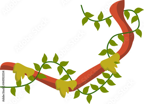 Jungle Liana Plants Illustration