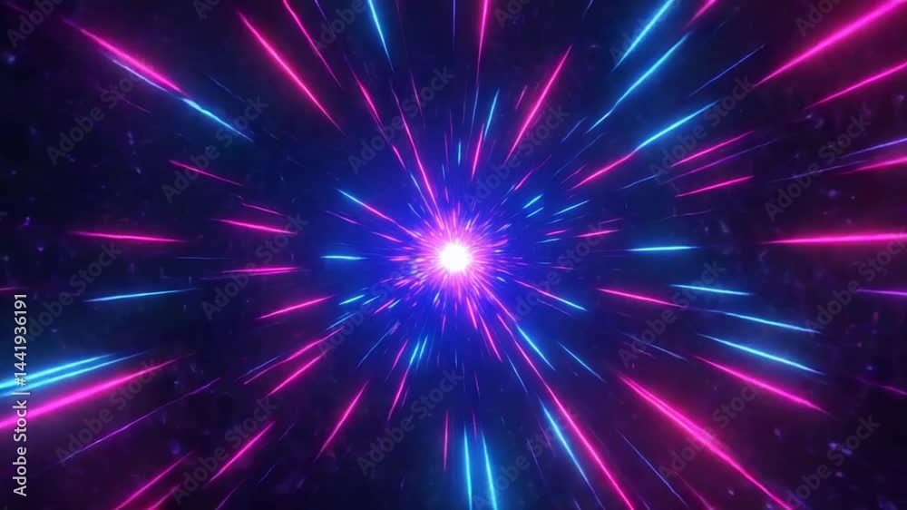 Hyperspace Jump Through a Vibrant Pink and Blue Galactic Tunnel Effect Animation Hyperspace Jump Through a Vibrant Pink and Blue Galactic Tunnel Effect Animation