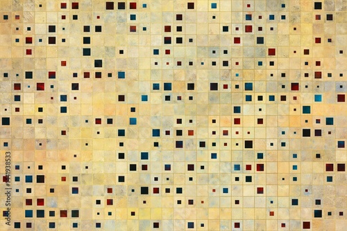 Abstract Geometrical Background. Tile art. Gold theme.