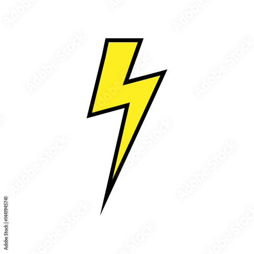 Lightning icon vector. Electric power illustration sign. Energy symbol or logo.