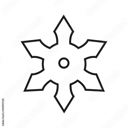 Shuriken icon vector. Ninja illustration sign. Throwing stars symbol or logo.