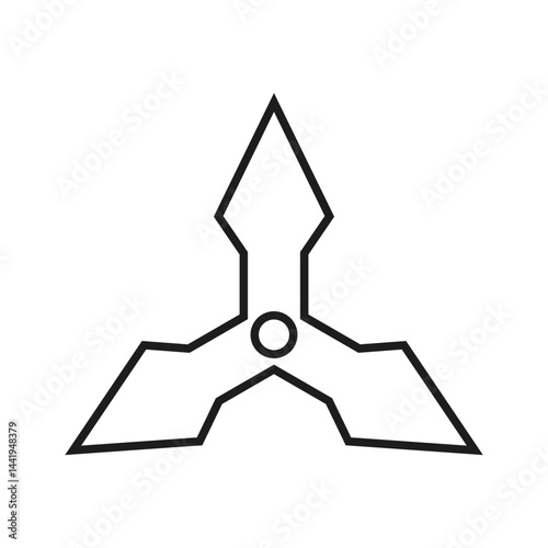 Shuriken icon vector. Ninja illustration sign. Throwing stars symbol or logo.