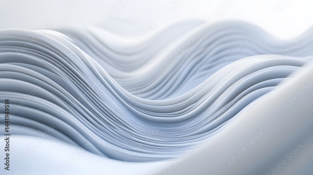 Dynamic flow of paper waves studio abstract photography minimalist environment close-up viewpoint textural concept for seo