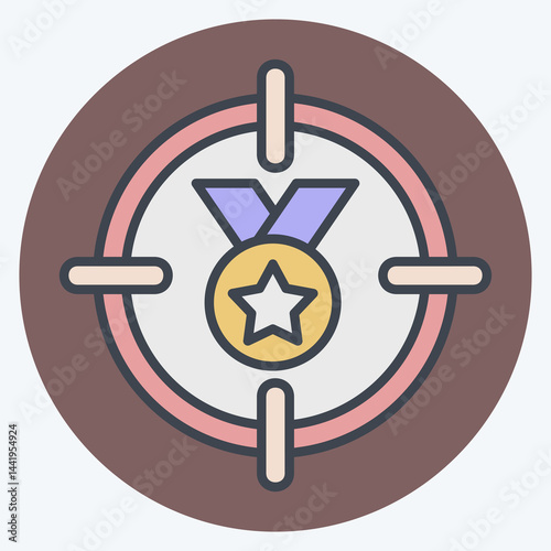 Icon Feminism Achivment. related to Feminism symbol. color mate style. design editable
