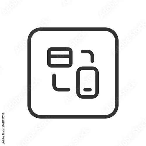 Credit Card Smartphone Icon – Mobile Payments & Transactions