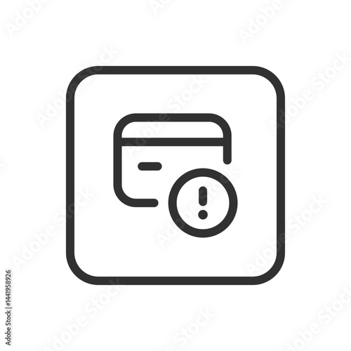 Credit Card Warning Icon – Error & Security Alert