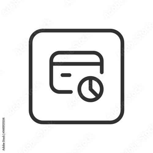 Credit Card Chart Icon – Financial Overview & Analytics