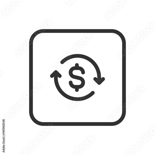 Dollar Payments Conversion Icon – Currency Exchange & Transactions