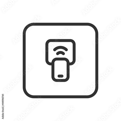 Wireless Payments Smartphone Icon – Digital Transactions & Mobile Payments