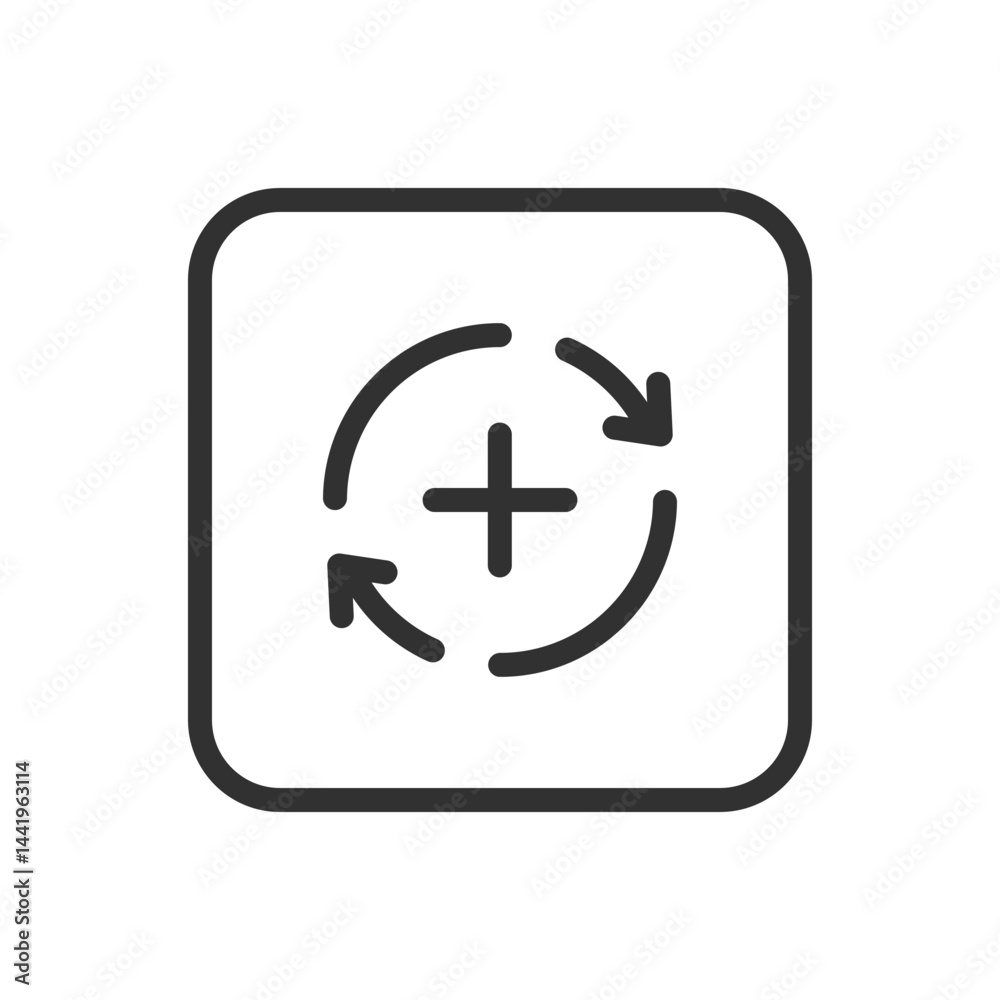 Obraz premium Conversion & Exchange Plus Icon – Add New Currency Operation