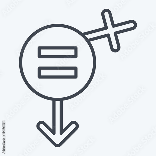 Icon Equality. related to Feminism symbol. line style. design editable