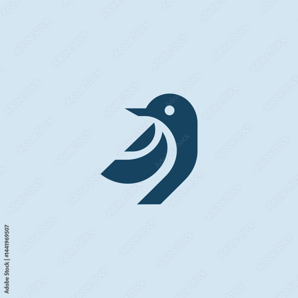 Geometric Bird Logo – Modern bird formed with angular and clean geometric linework. Geometric Bird Logo – Modern bird formed with angular and clean geometric linework.