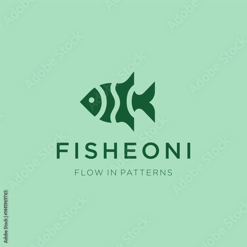 Geometric Fish Logo – Stylish fish created using sharp, abstract geometric patterns.