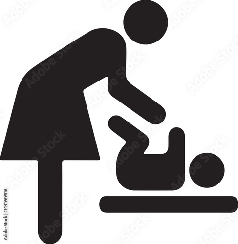 Child Care vector illustration of a man symbol