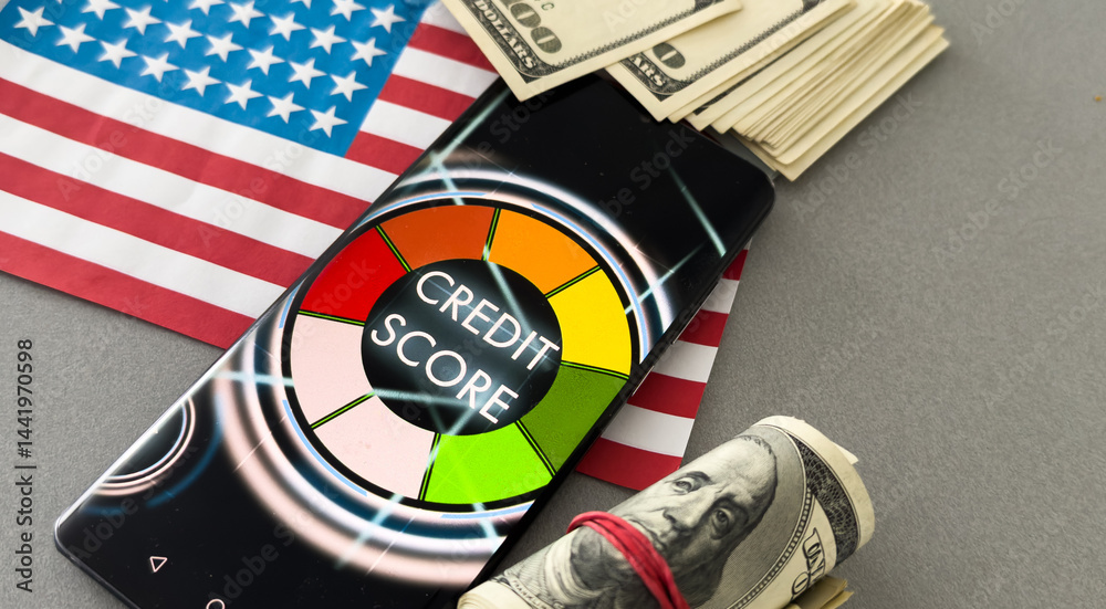 report credit score banking borrowing application risk form document loan business market policy deployment data check workplace concept - stock image