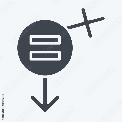 Icon Equality. related to Feminism symbol. glyph style. design editable