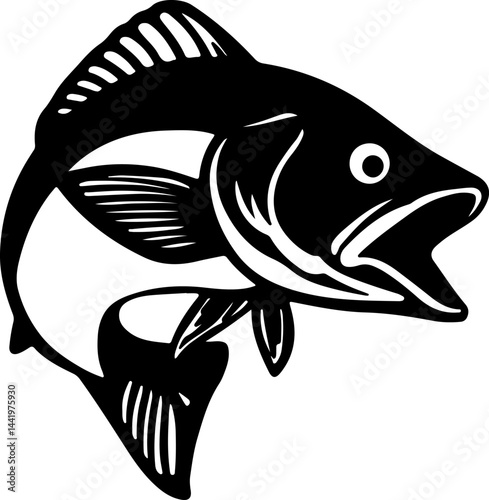  "Fish Silhouette Art – Minimalist Aquatic Design Featuring Bold Marine Shapes for Nautical Decor and Creative Graphic Projects"