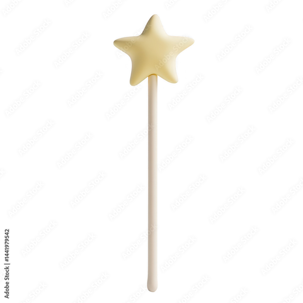 Star stick isolated 3d mockup without background using for angel equipment purpose. Star stick isolated 3d mockup without background using for angel equipment purpose.
