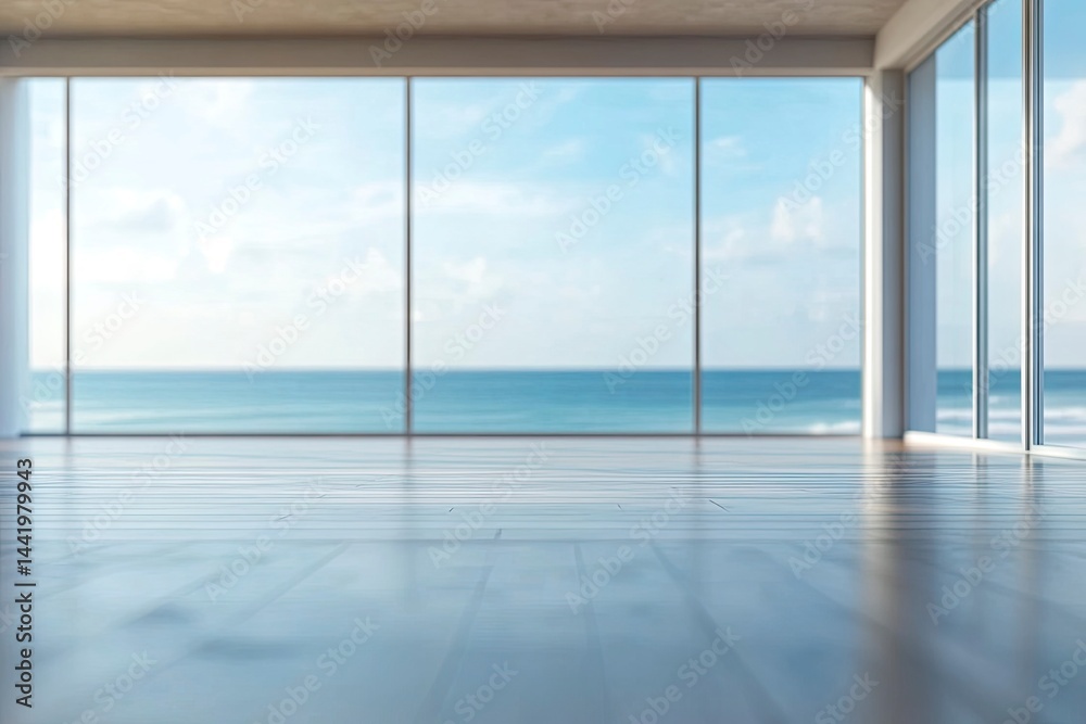 Obraz premium Room with Ocean View From Window