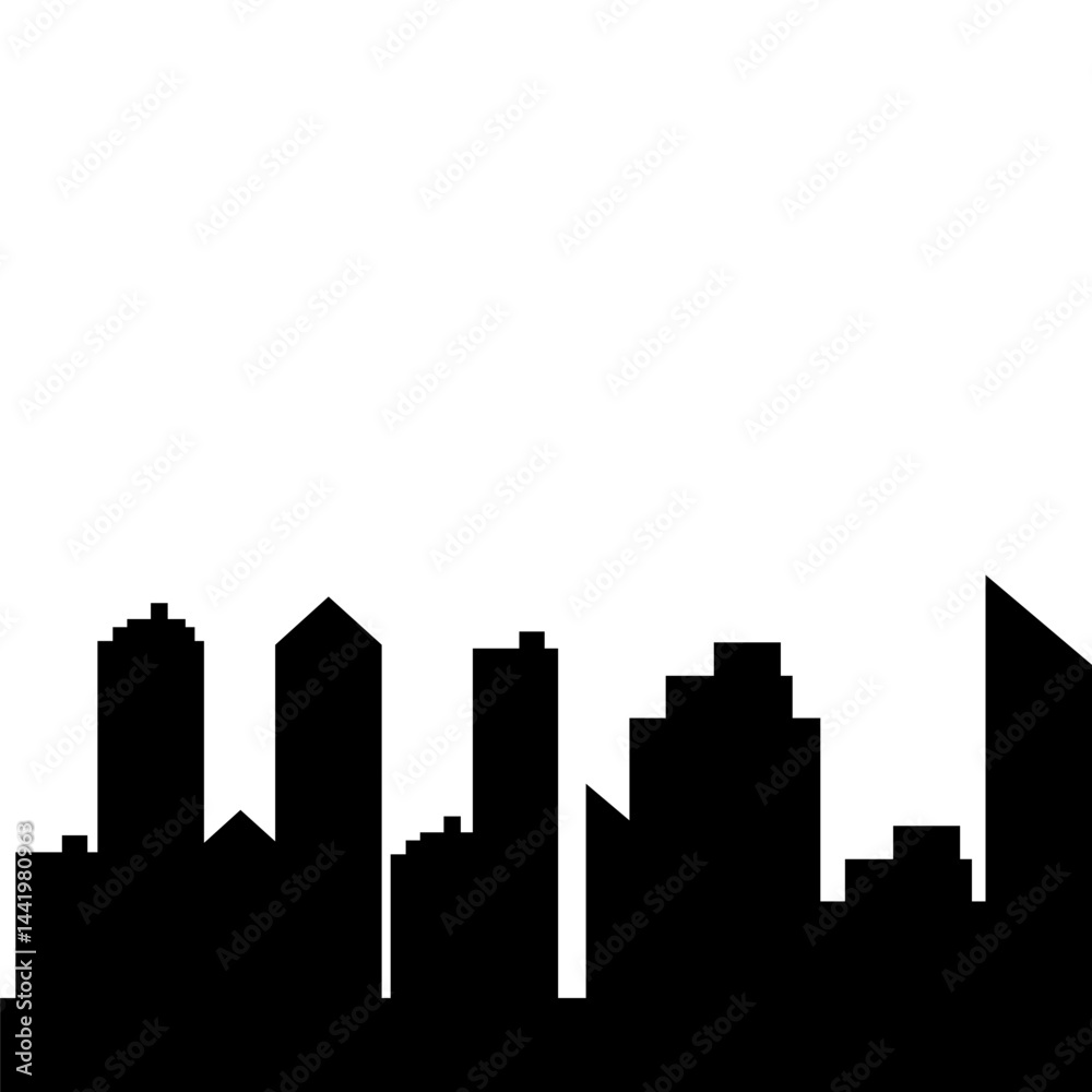 Obraz premium Building Silhouette Minimalist