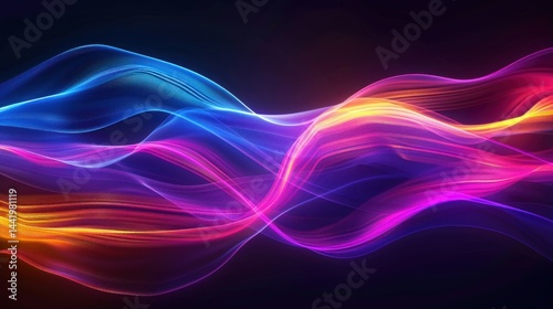 Futuristic digital abstract in neon colors stock photo --ar 16:9 --raw --v 6 Job ID: e3c51915-1c6f-407b-aaf4-23713f38de46