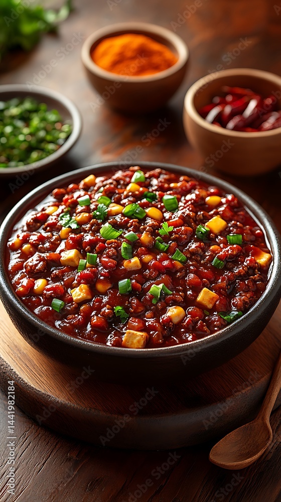 Savory beef chili with corn and cheese Savory beef chili with corn and cheese