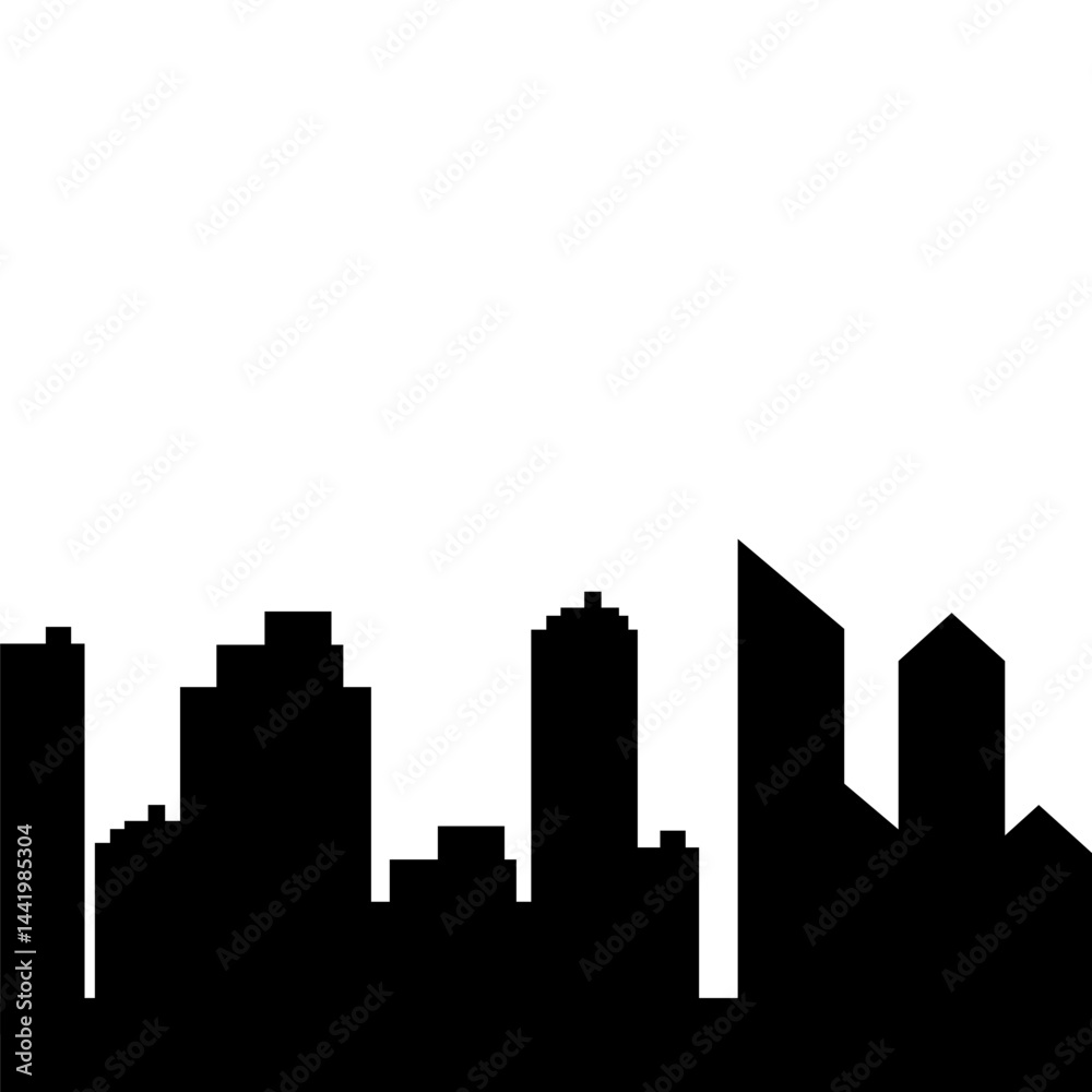 Naklejka premium Building Silhouette Minimalist
