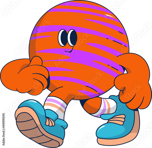 Retro Planet Mascot