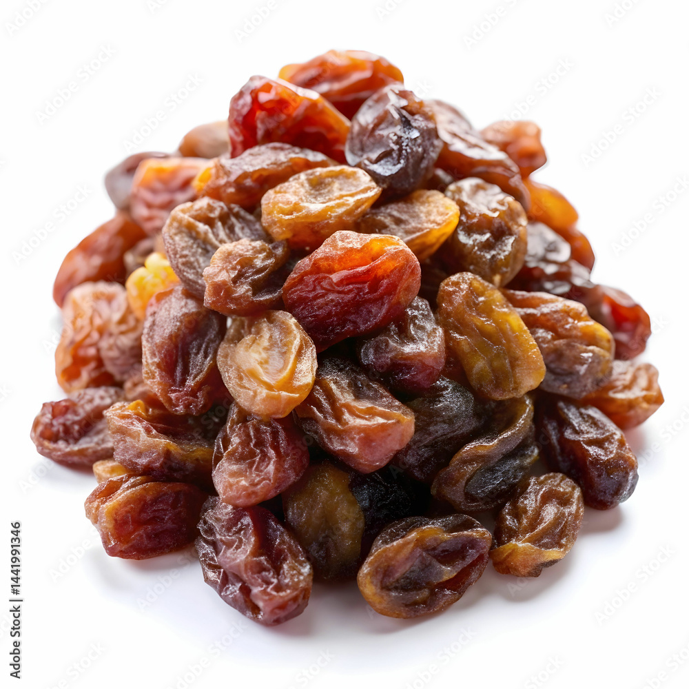 Plump Glossy Raisins Isolated on Transparent Background with Natural Shine Plump Glossy Raisins Isolated on Transparent Background with Natural Shine