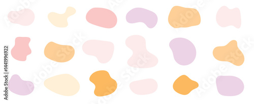  Pastel Abstract Organic Shapes Pattern