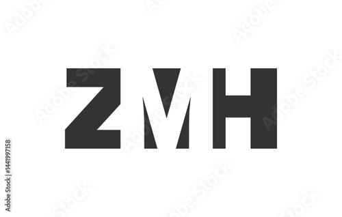 Free Download ZMH logo design. Initial letter Z M H bold font style for tech startups, consulting, corporate branding. Creative company name, headlines typography identity, trendy logotype. - GFXLoad