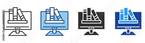 Ebook Icon Multiple Style Vector Collection 