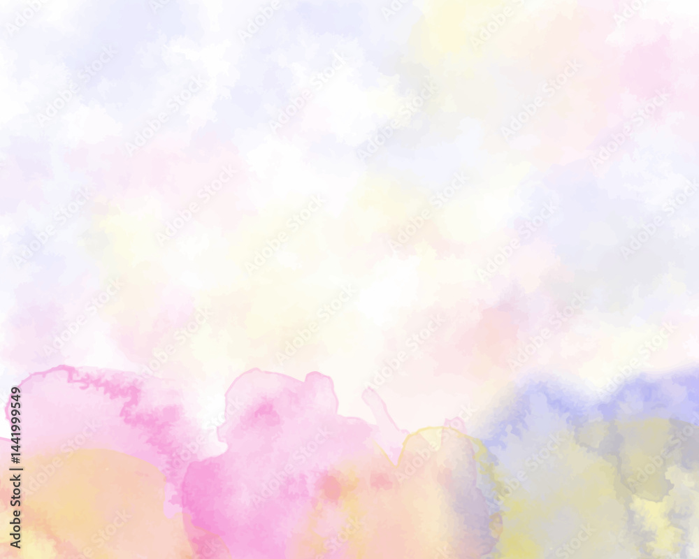 Fototapeta premium Abstract colorful watercolor for background. Digital art painting.